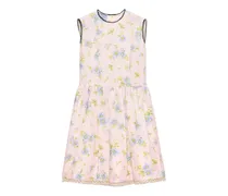 Leinenkleid mit Faltenmuster - Rosa