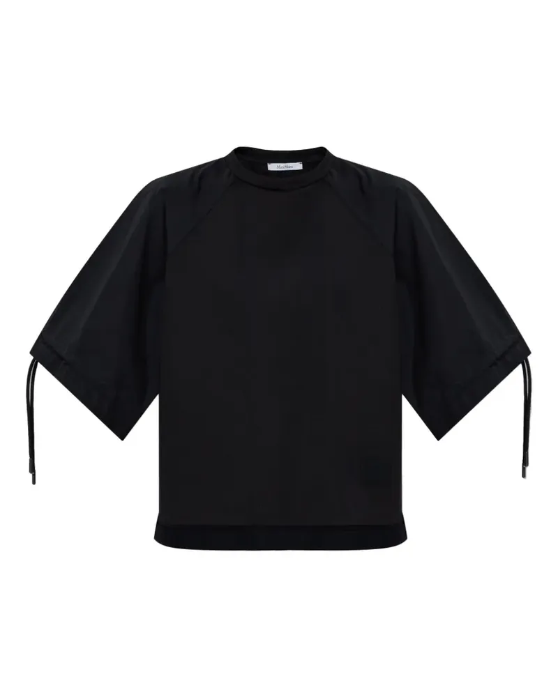 Max Mara Oberteil mit Kordelzug - Schwarz Schwarz