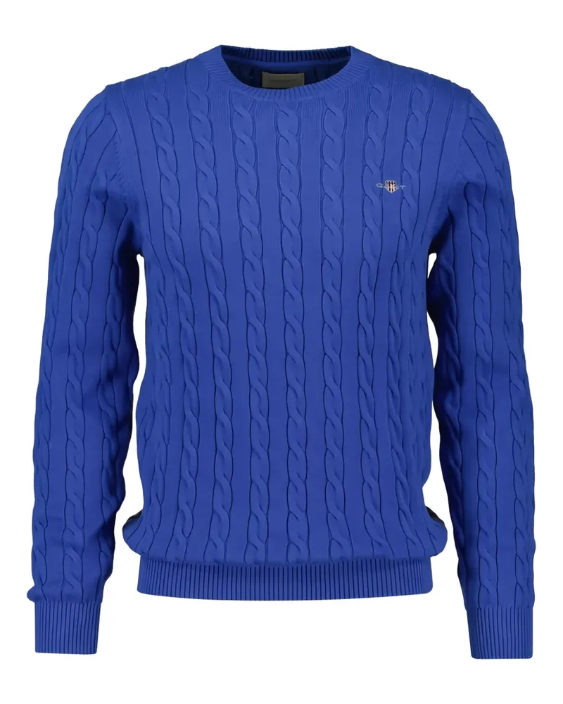 Gant Pullover mit Zopfmuster - Blau Blau