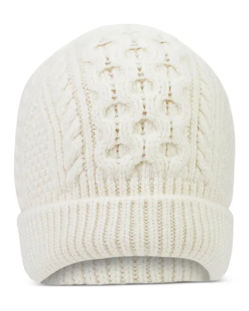 Loro Piana Mütze mit Zopfmuster - Nude Nude