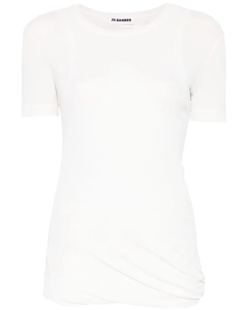 Jil Sander T-Shirt mit Rundhalsausschnitt - Weiß Weiß
