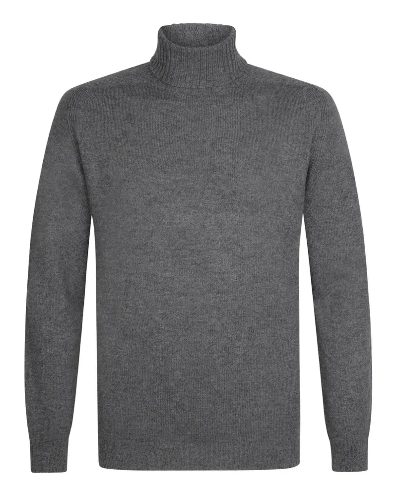 Profuomo Gestrickter Rollkragenpullover - Grau Grau