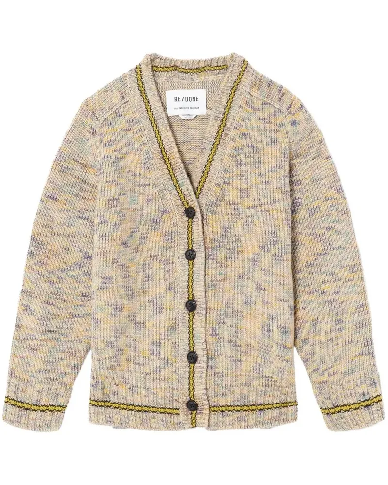 RE/DONE Oversized-Cardigan im 90s-Style - Braun Braun