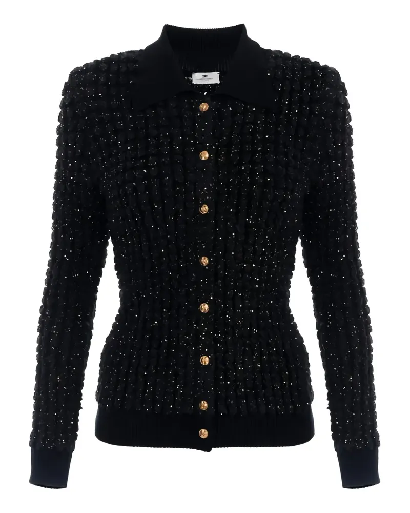Elisabetta Franchi Cardigan mit Pailletten - Schwarz Schwarz
