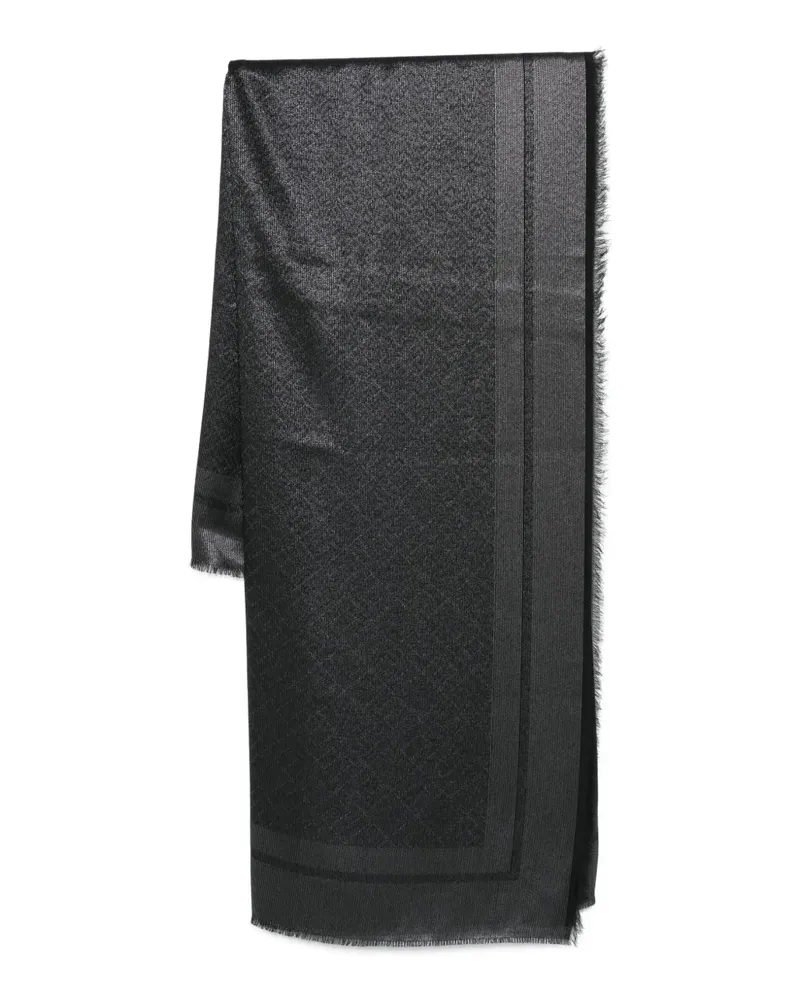Elisabetta Franchi Schal mit ausgefransten Kanten - Schwarz Schwarz