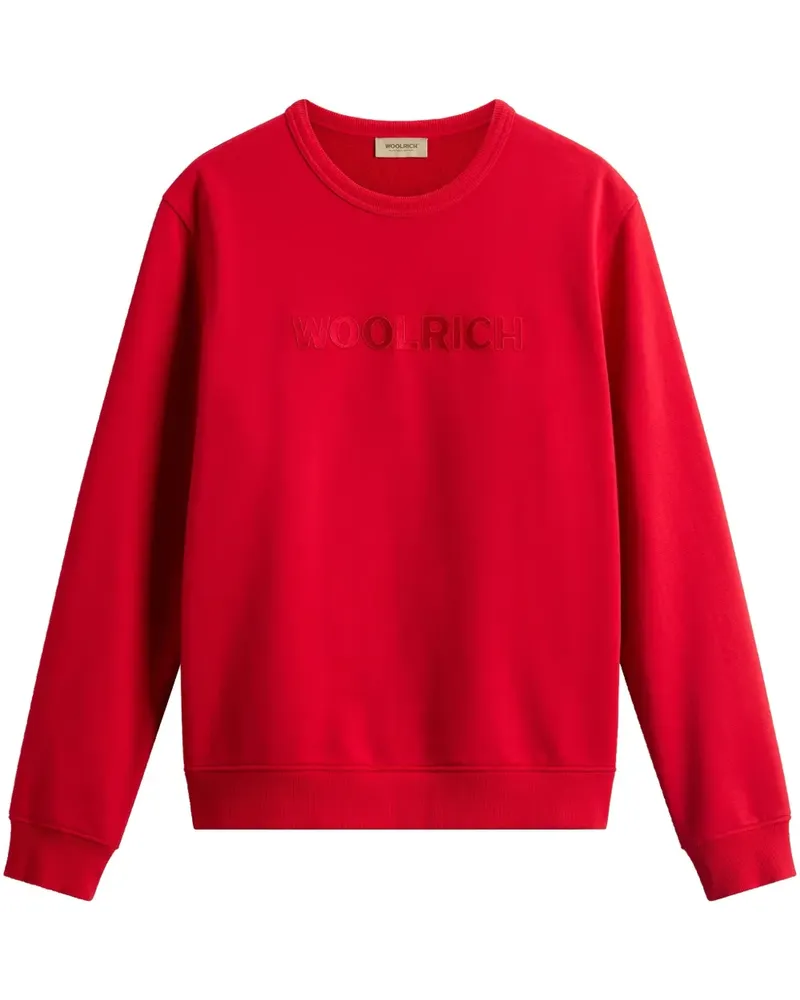 Woolrich Sweatshirt mit Logo-Stickerei Rot