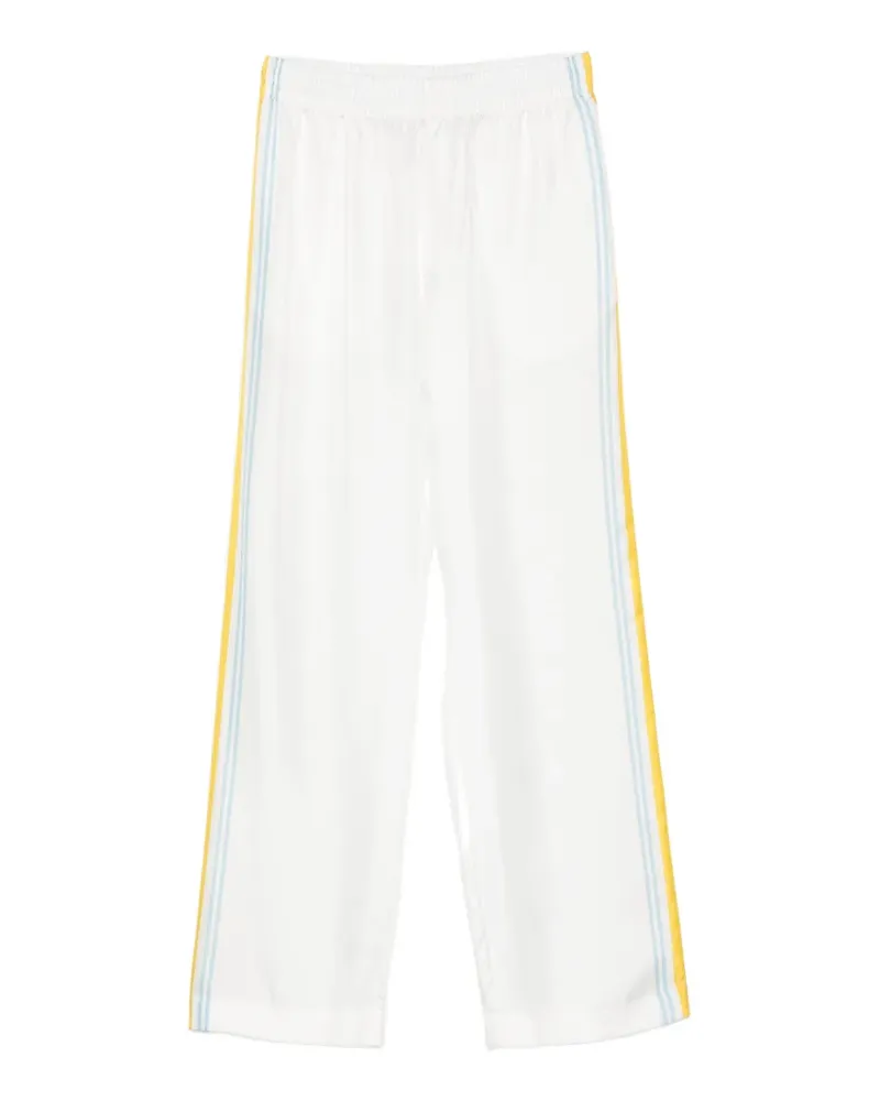 Casablanca Paris Gestreifte Tennis Landscape Hose - Weiß Weiß