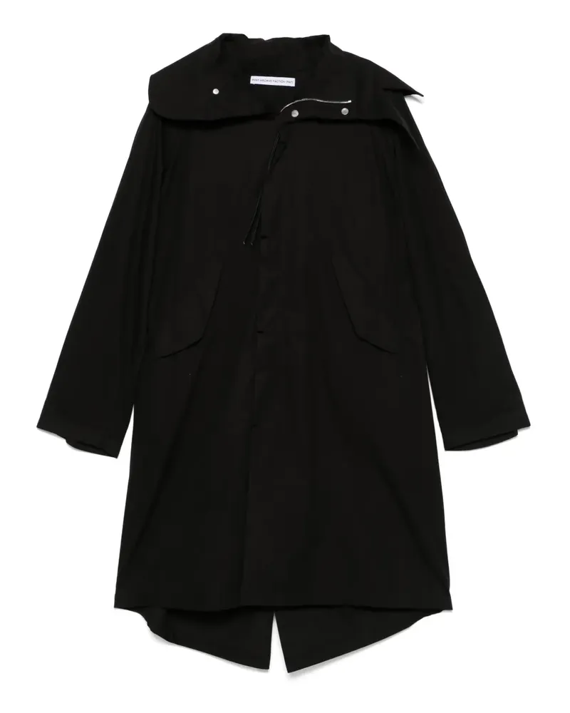 Post Archive Faction Parka mit Kapuze - Schwarz Schwarz