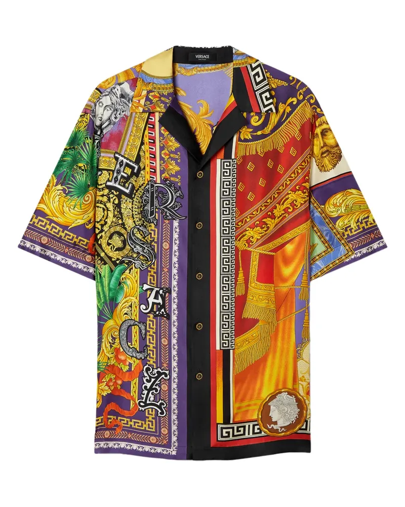 Versace Hemd mit grafischem Print - Violett Violett