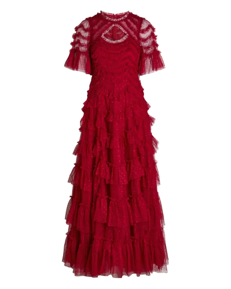Needle & Thread Aviana ruffled maxi dress - Rot Rot