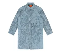 Trenchcoat mit Four Horsemen-Print - Blau