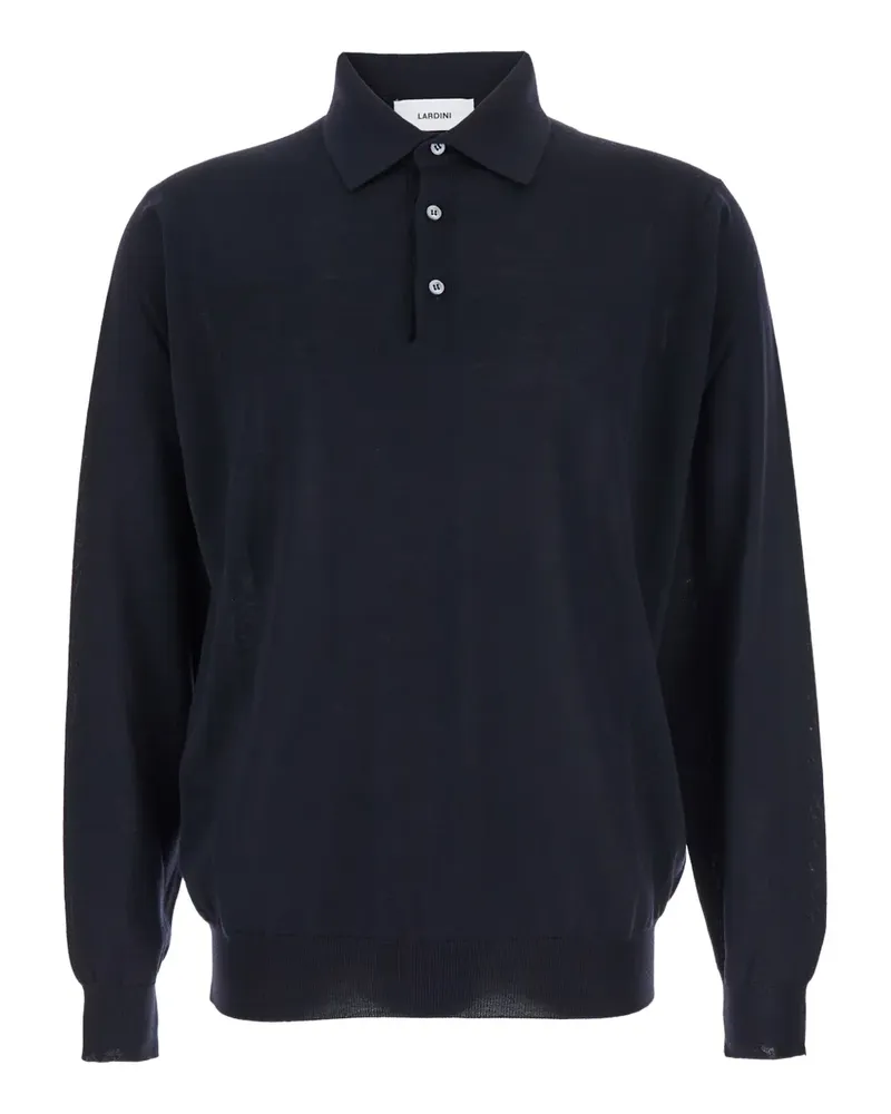 LARDINI Poloshirt aus Schurwolle - Blau Blau