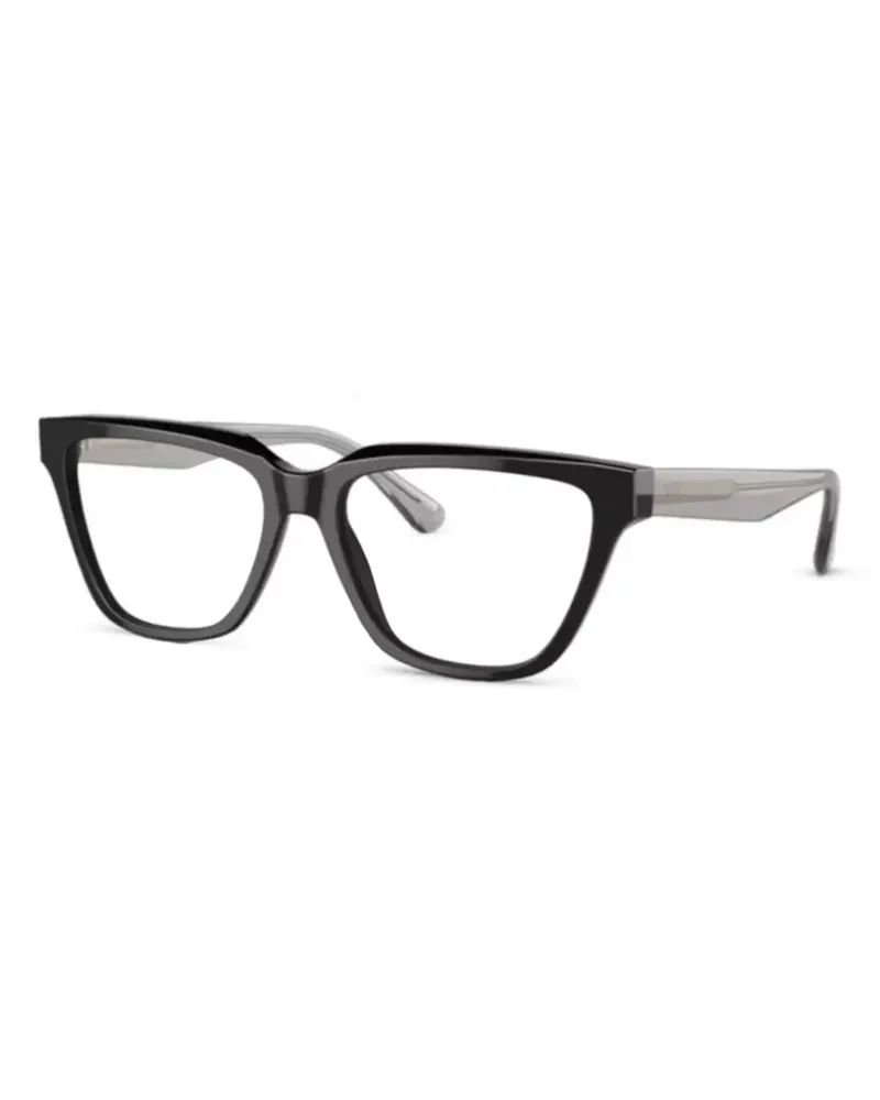 Emporio Armani Brille mit eckigem Gestell - Schwarz Schwarz