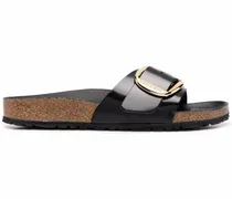 Madrid Pantoletten mit großer Schnalle - Schwarz