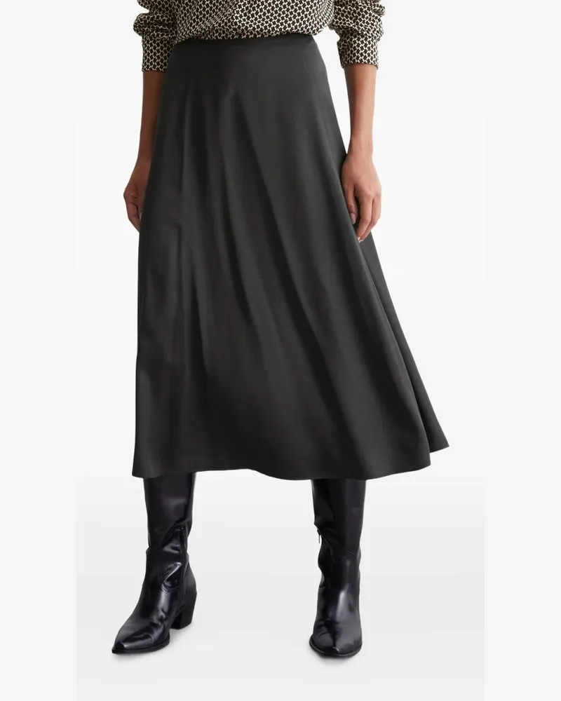 Marc O'Polo Midirock aus Satin - Grau Grau