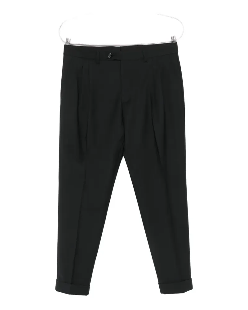 Be Able pleated turn-up trousers - Schwarz Schwarz