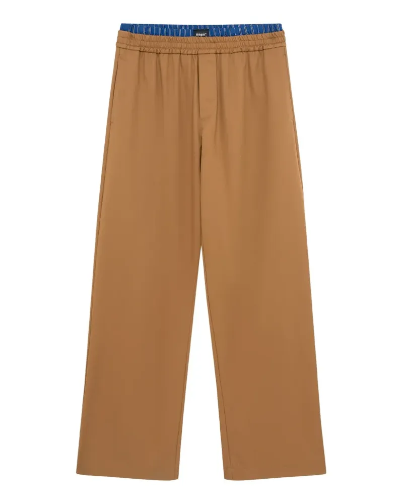 MSGM Gerade Hose im Layering-Look - Nude Nude