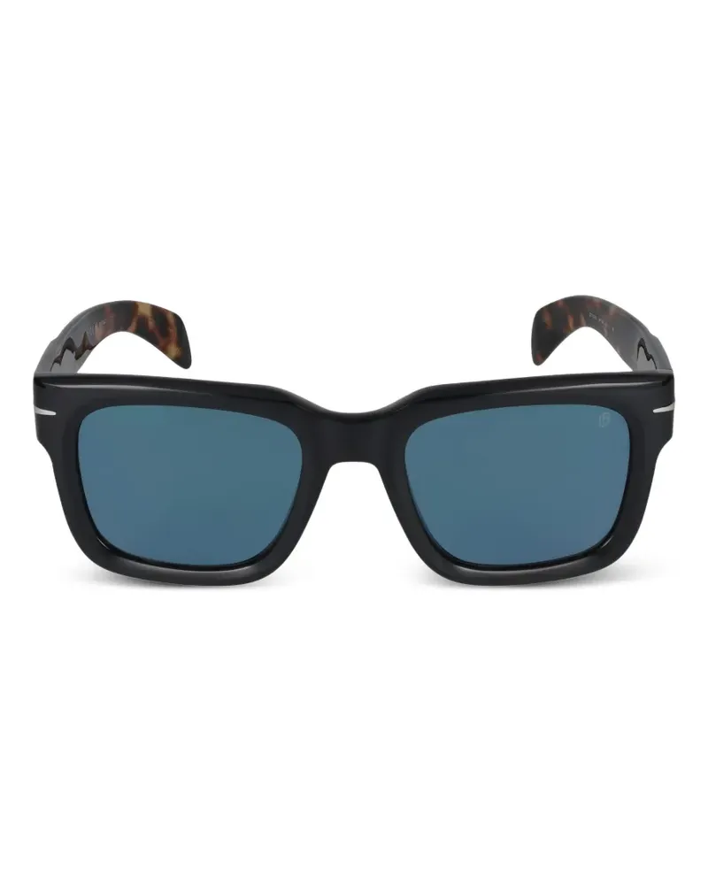 EYEWEAR by DAVID BECKHAM Eckige Havana Sonnenbrille - Schwarz Schwarz