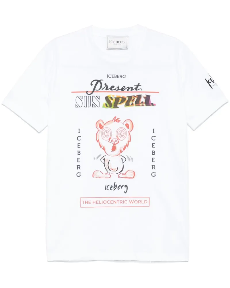 Iceberg T-Shirt mit Logo-Print - Weiß Weiß