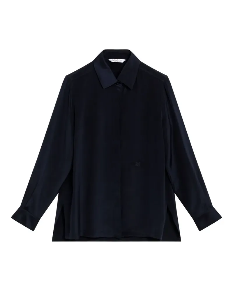 Max Mara silk crepe de chine shirt - Blau Blau