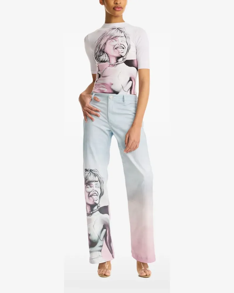 Maisie Wilen T-Shirt mit grafischem Print - Rosa Rosa
