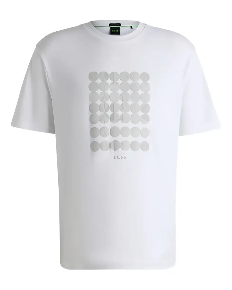 HUGO BOSS Gestreiftes T-Shirt - Weiß Weiß