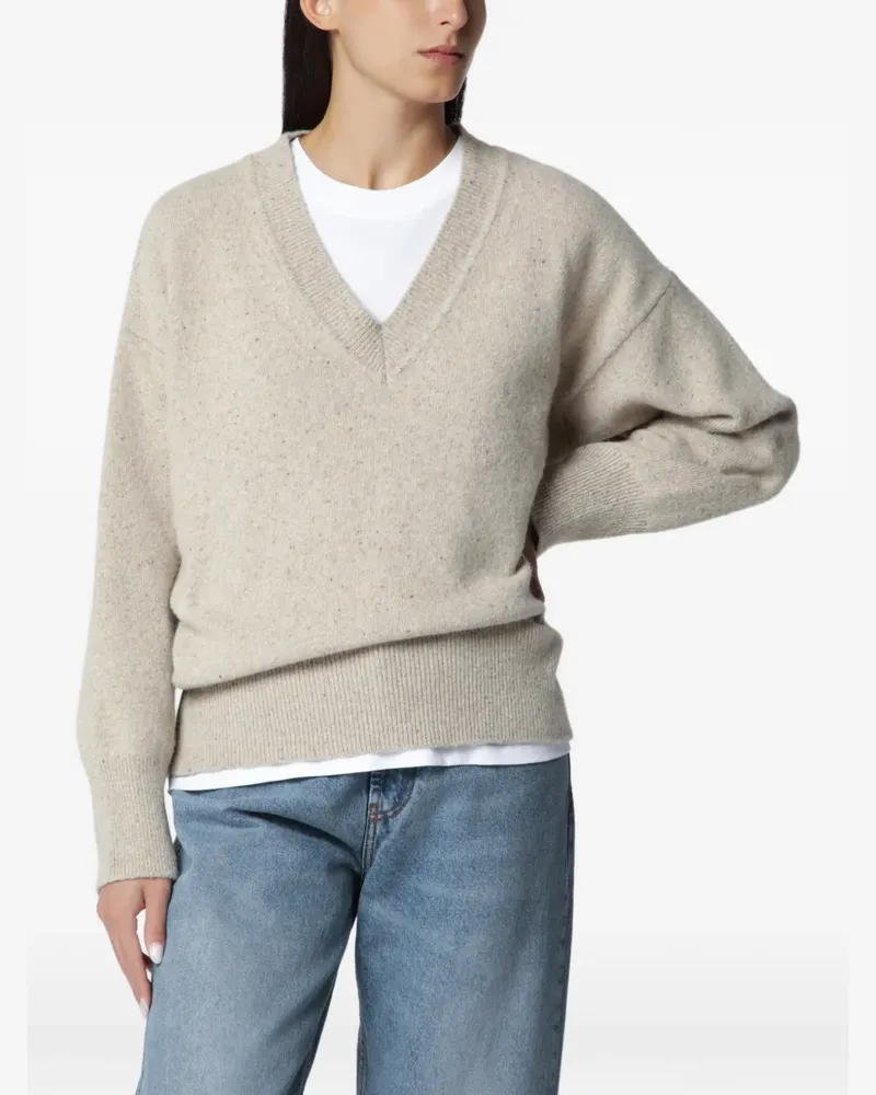 Róhe mouline V-neck sweater - Nude Nude