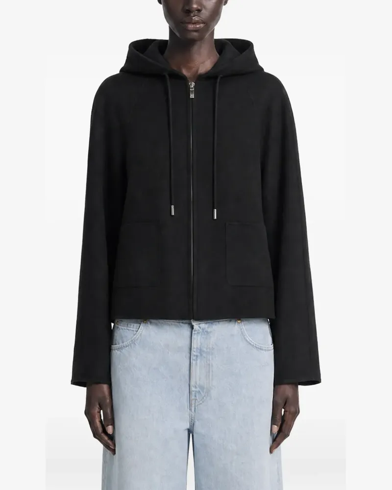 Max Mara Kapuzenjacke mit Reißverschluss - Schwarz Schwarz