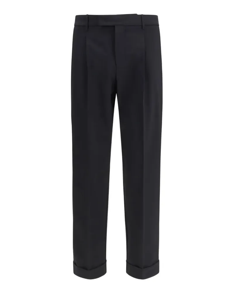 CRUNA single-pleat carrot trousers - Schwarz Schwarz