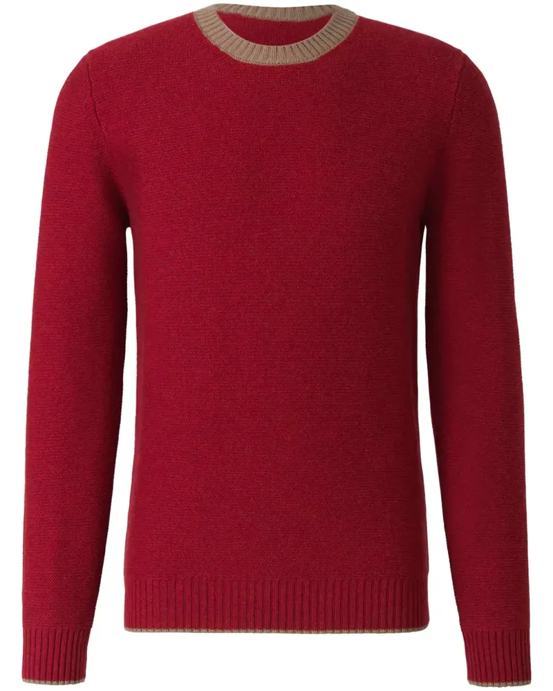 Luigi Borrelli Pullover mit Kontrastdetails - Rot Rot