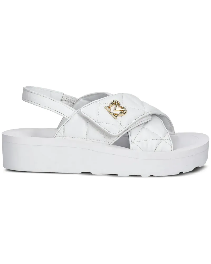 Moschino Gesteppte Sandalen - Weiß Weiß