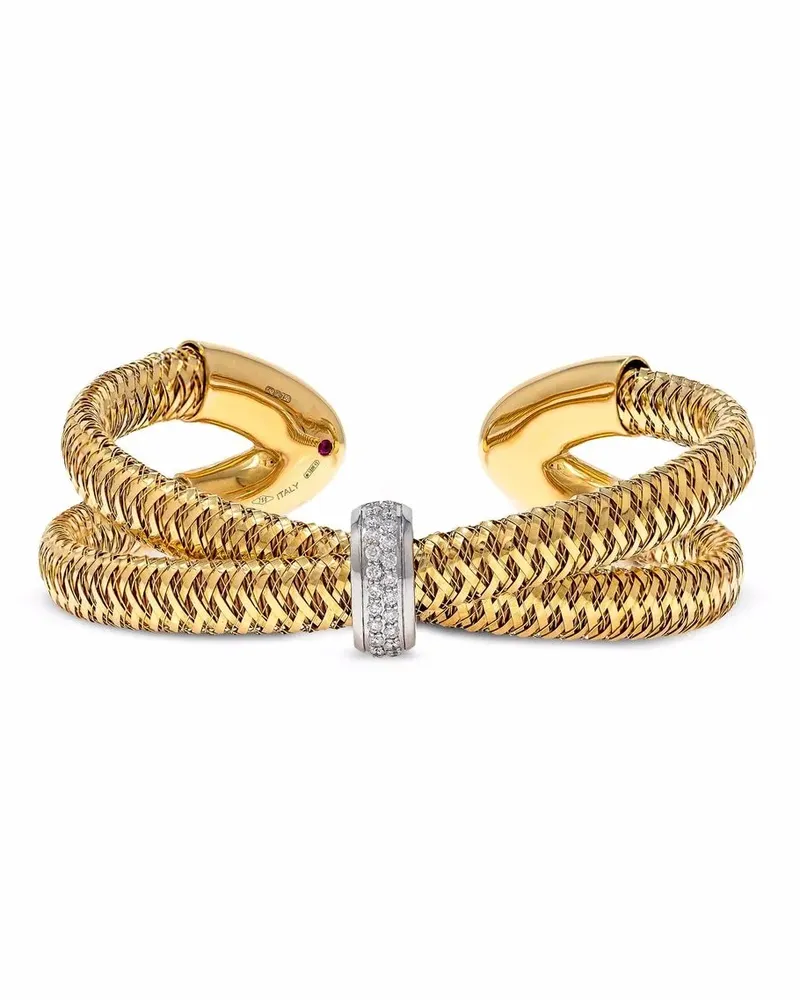 Roberto Coin 18kt Primavera Gelbgoldarmspange mit Diamanten Gold