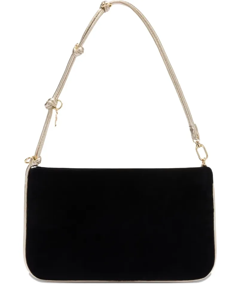Furla Schultertasche aus Samt - Schwarz Schwarz