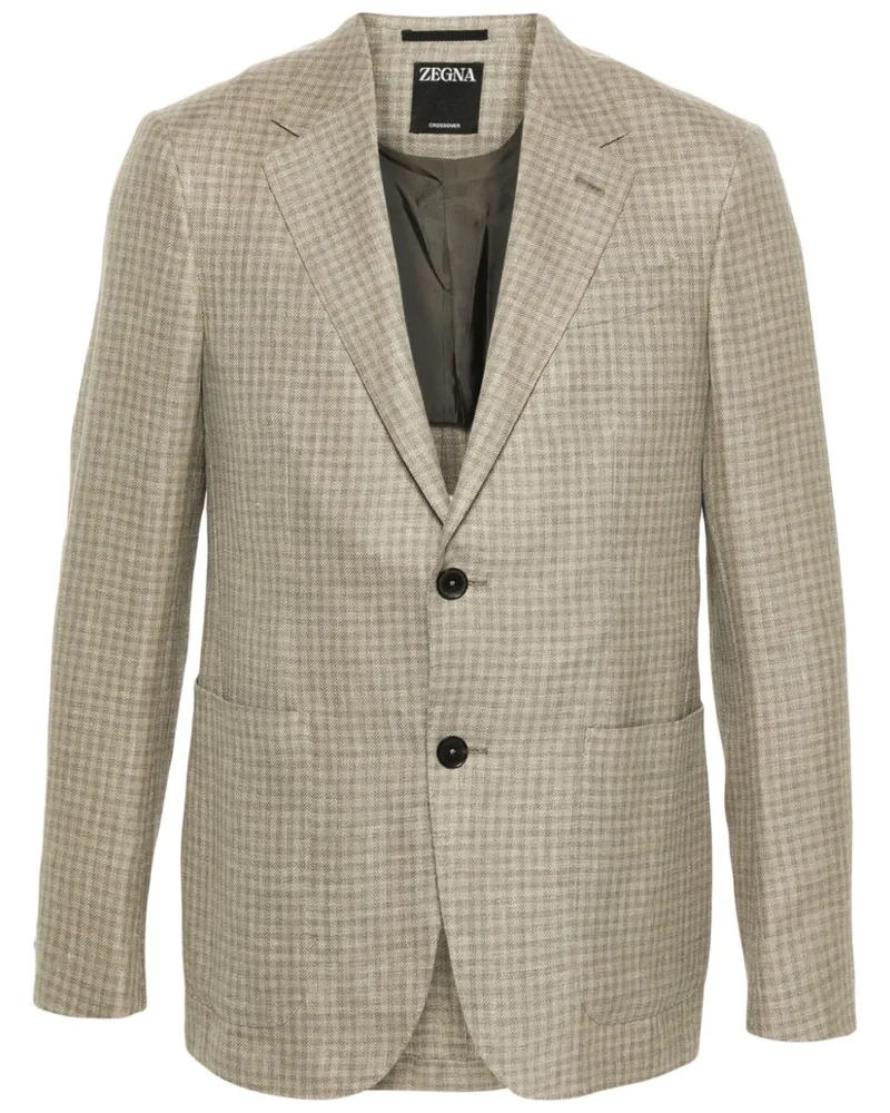 Ermenegildo Zegna Sakko mit Vichy-Karomuster - Nude Nude