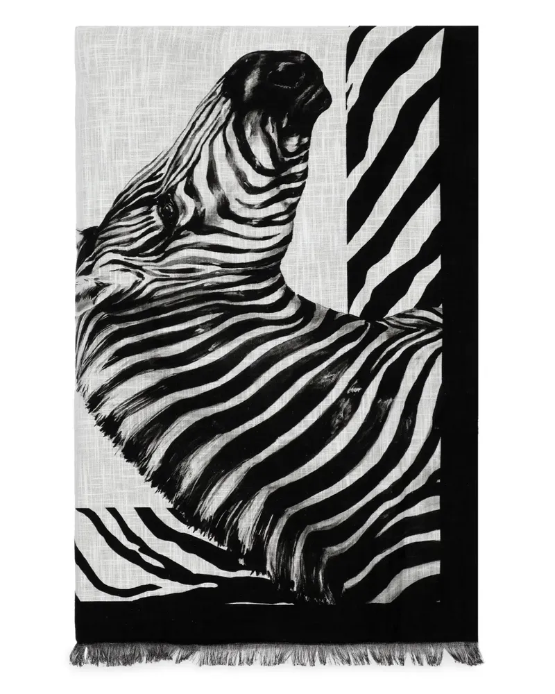 Dolce & Gabbana Strandtuch mit Zebra-Print - Grau Grau