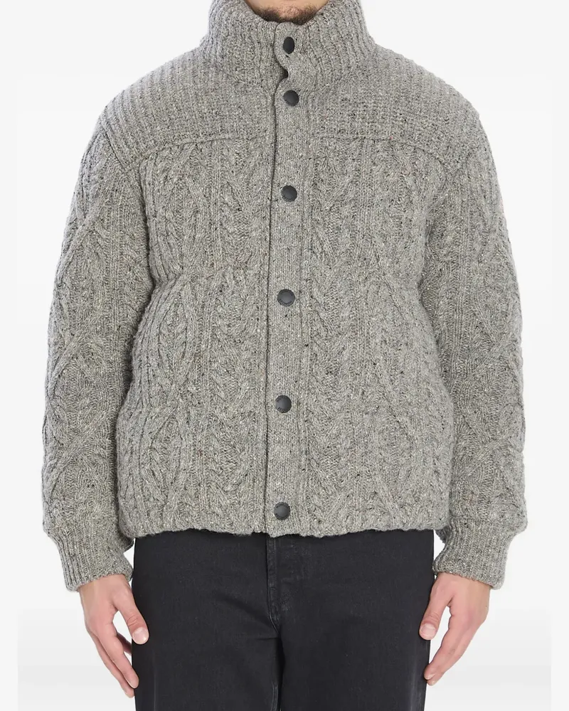 Moncler Ellesmere button high-collar jacket - Grau Grau