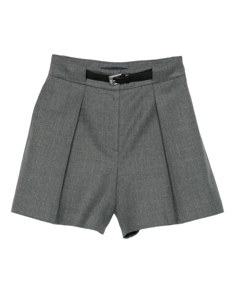 JUUN.J Bundfaltenshorts mit Gürtel - Grau Grau