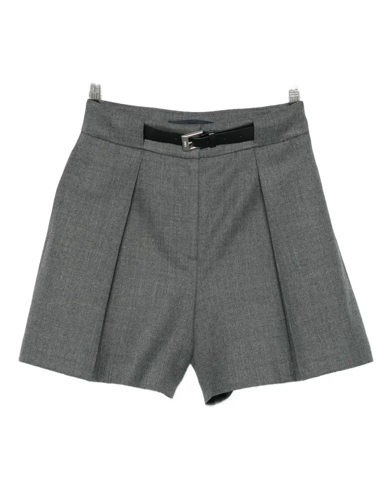 JUUN.J pleated belted shorts - Grau Grau