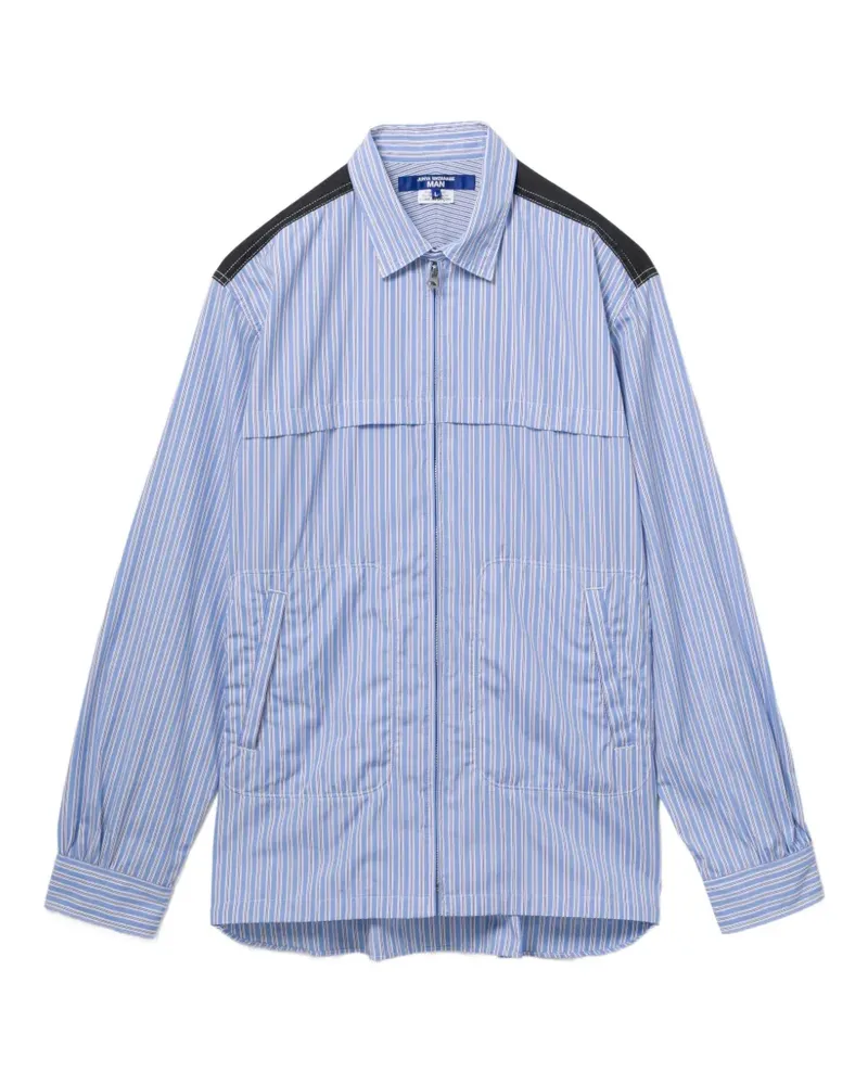 Junya Watanabe striped panelled shirt - Blau Blau
