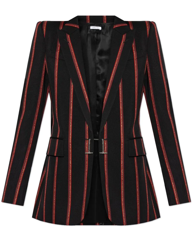 Alexander McQueen Gestreiftes Sakko - Schwarz Schwarz