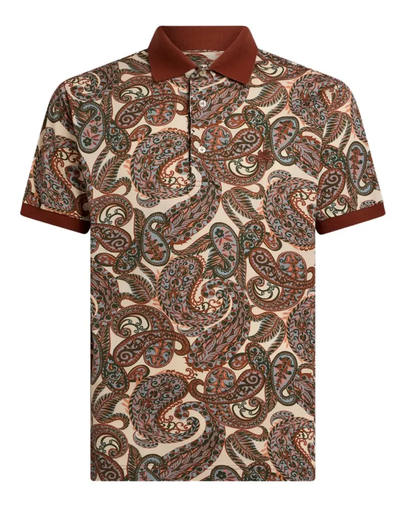 Etro Poloshirt mit Paisley-Print - Braun Braun