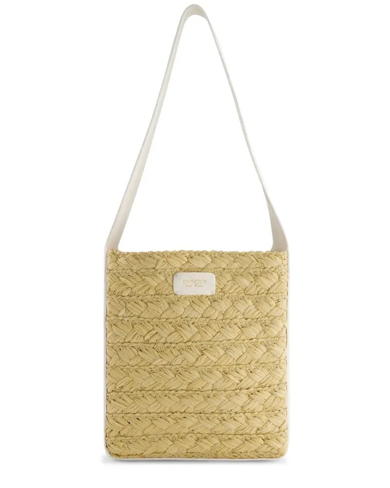 Giambattista Valli Strandtasche aus Bast - Nude Nude