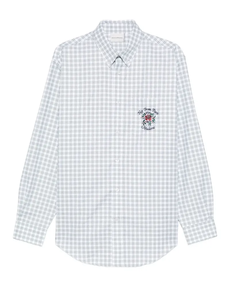 Drôle de Monsieur Hemd mit kariertem Muster - Weiß Weiß