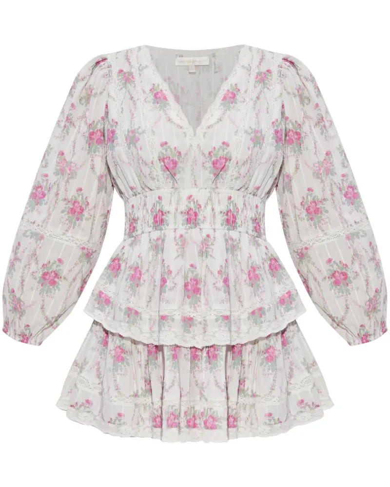LoveShackFancy Mellini Kleid - Weiß Weiß