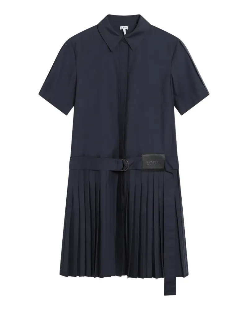 Loewe Plissiertes Minikleid - Blau Blau