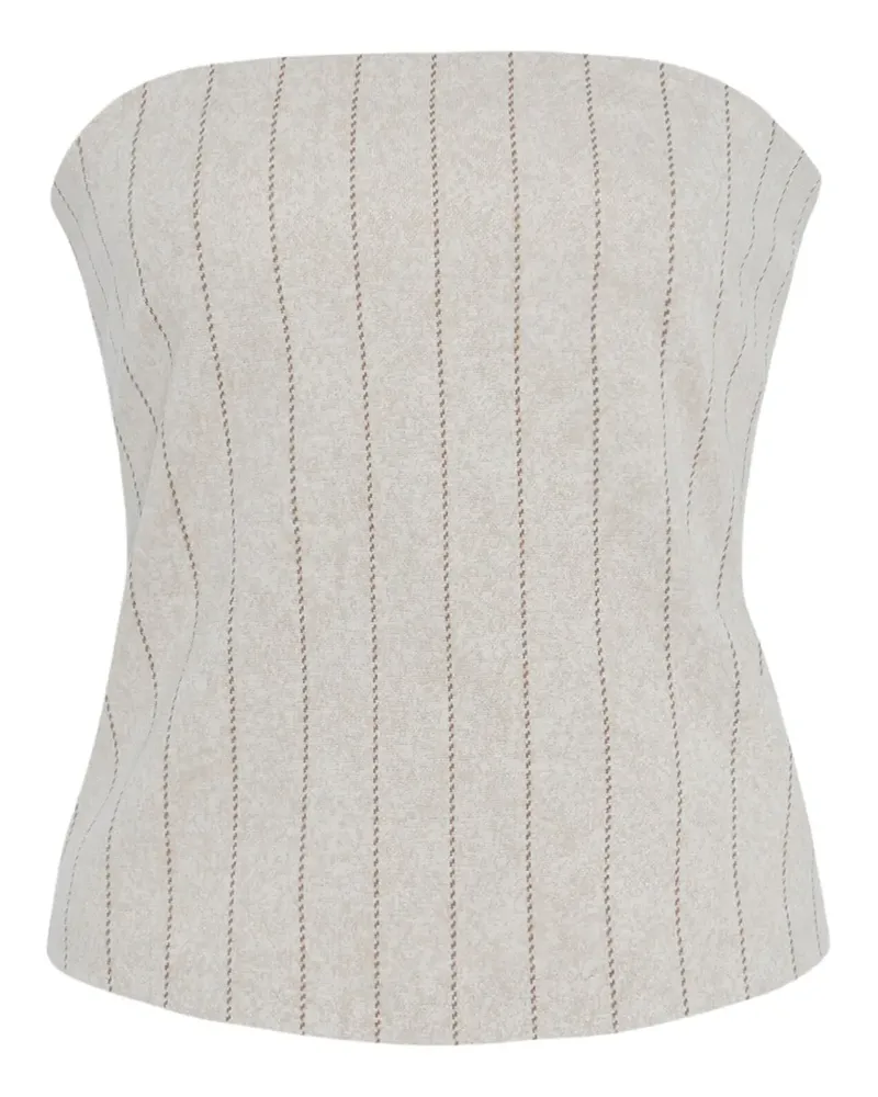Rosetta Getty Bandeau-Top mit Nadelstreifen - Nude Nude