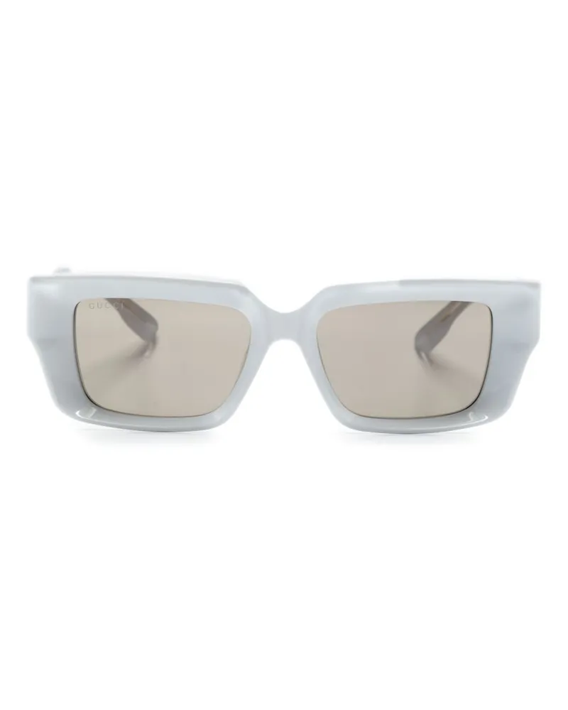 Gucci GG1529S Sonnenbrille mit eckigem Gestell - Grau Grau