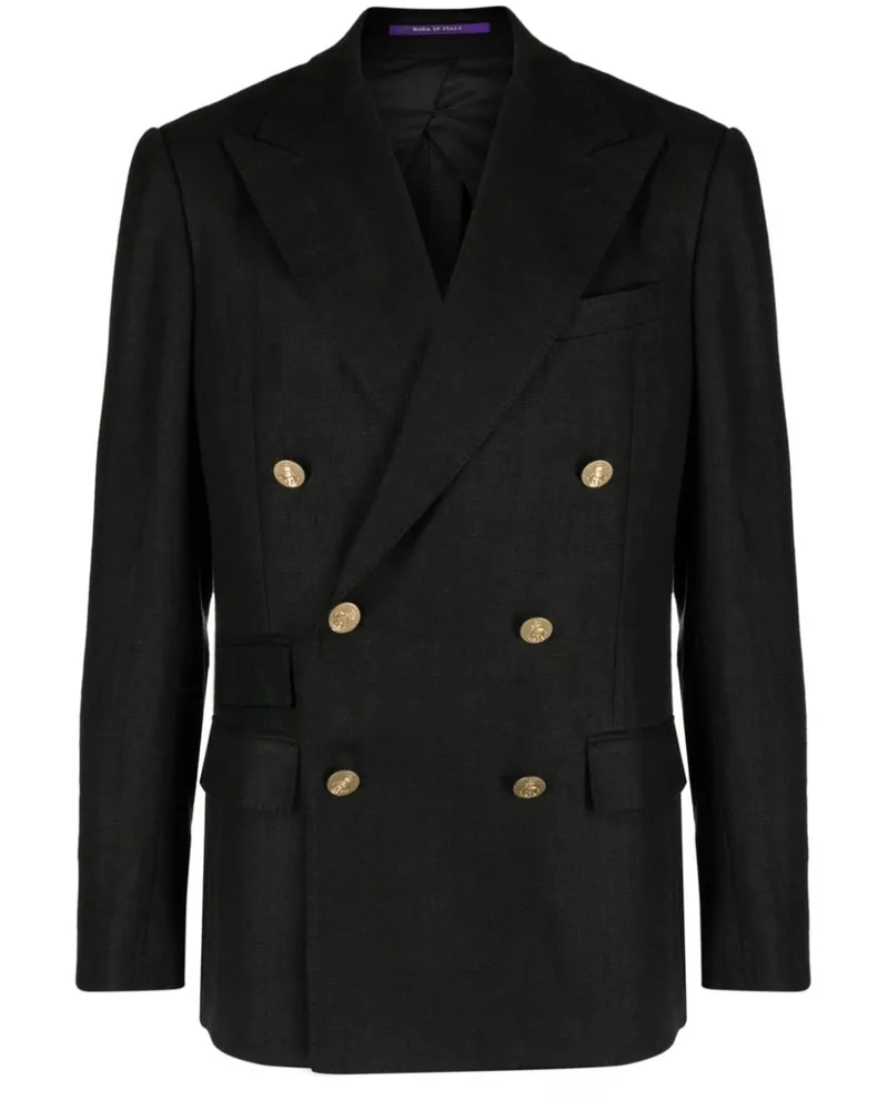 Ralph Lauren Doppelreihiges Sakko - Schwarz Schwarz