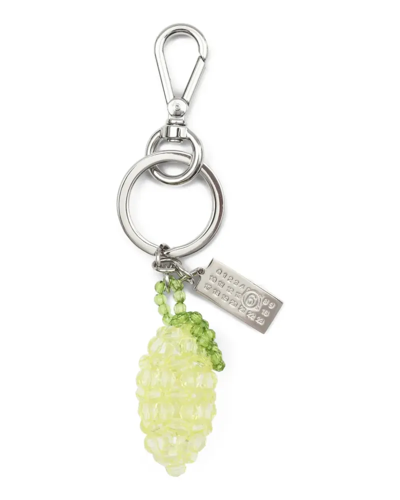 Maison Margiela Perlenverzierter Schlüsselanhänger mit Zitronenform - Gelb Gelb