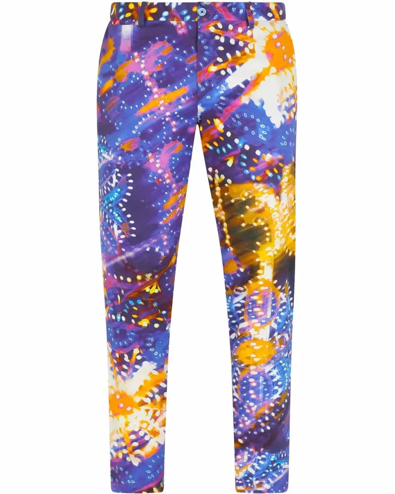 Dolce & Gabbana Klassische Hose mit Print - Blau Blau